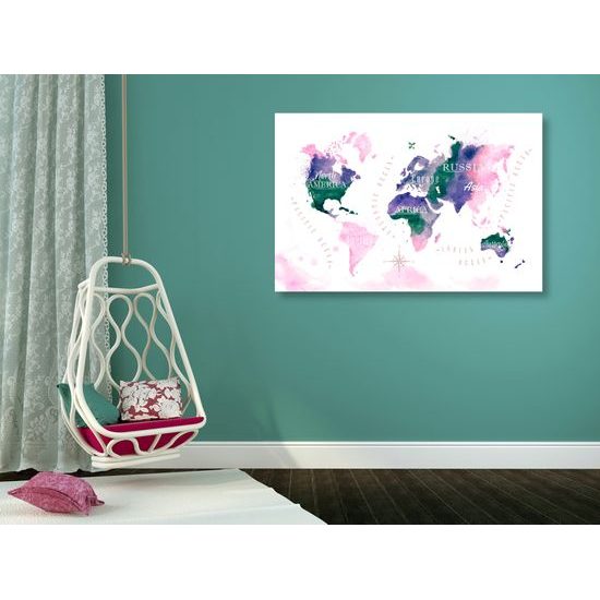 Obraz umelecká mapa sveta