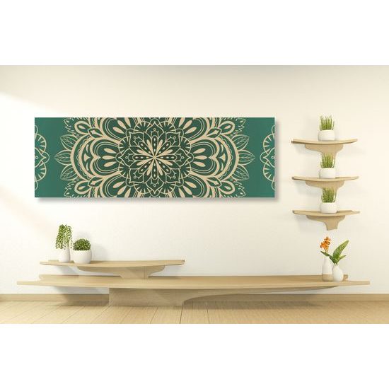 Obraz Mandala na emeraldovom pozadí