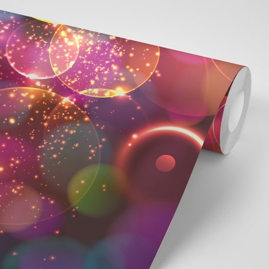 Samolepiaca tapeta abstrakcia bublín s trblietkami