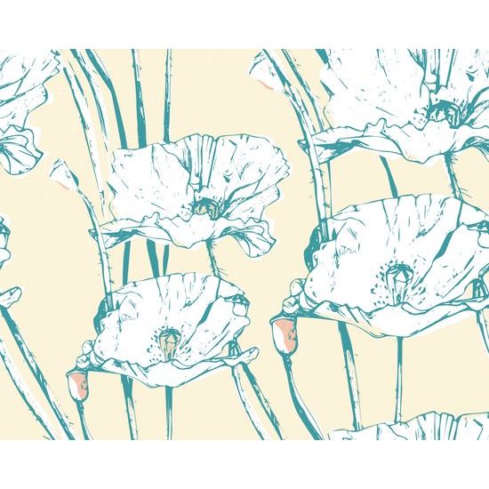 Samolepiaca tapeta kvety v rozkvete v žltom prevedení