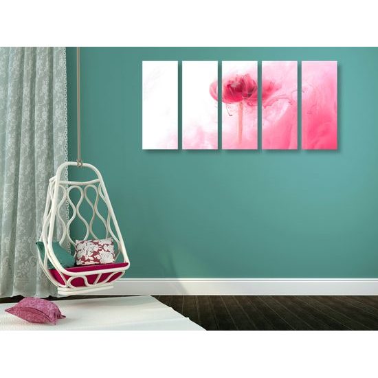 5-dielny obraz umelecké stvárnenie kvetu