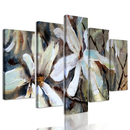 5-dielny obraz akvarelový javor