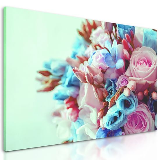 Obraz kytica ruží v pastelových farbách