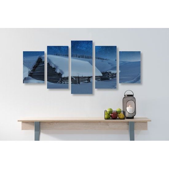 5-dielny obraz alpska chata