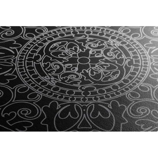 Obraz čiernobiely luxusný oranament