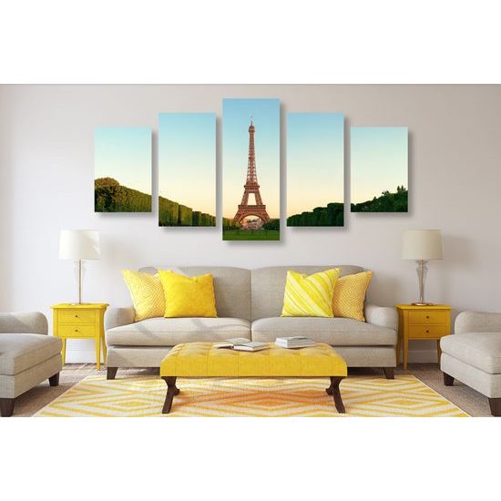 5-dielny obraz majestátnosť Eiffelovej veže