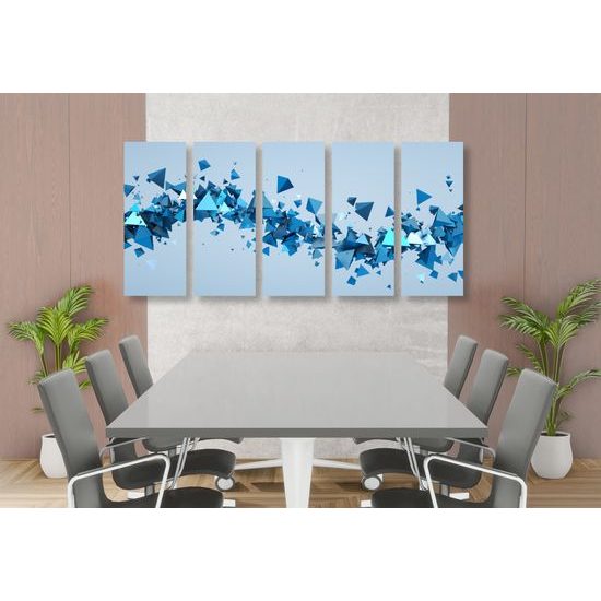 5-dielny obraz lietajúce trojuholníky