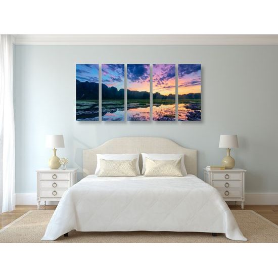 5-dielny obraz romantika v horách