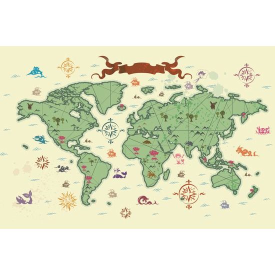 Obraz rozprávková mapa sveta