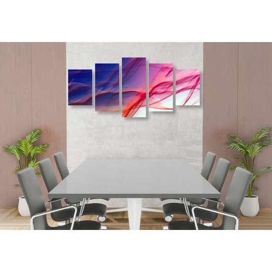 5-dielny obraz abstraktné vzory na farebnom pozadí