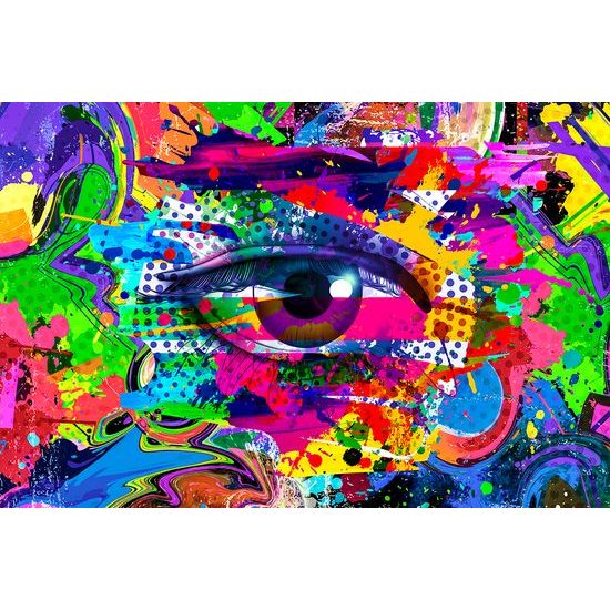 Jedinečná samolepiaca tapeta pop art oko