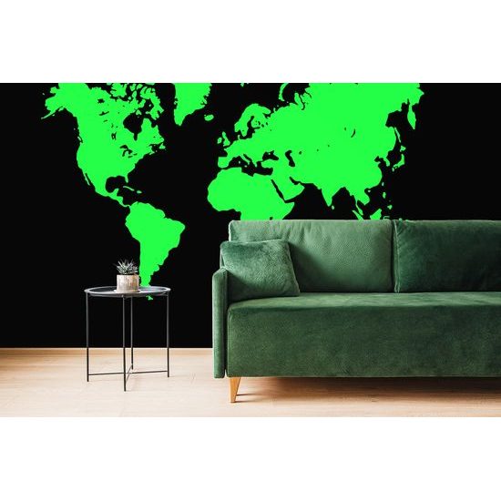 Tapeta zelená mapa sveta
