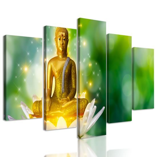 5-dielny obraz harmonický Budha