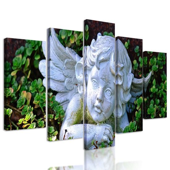 5-dielny obraz záhradný anjelik