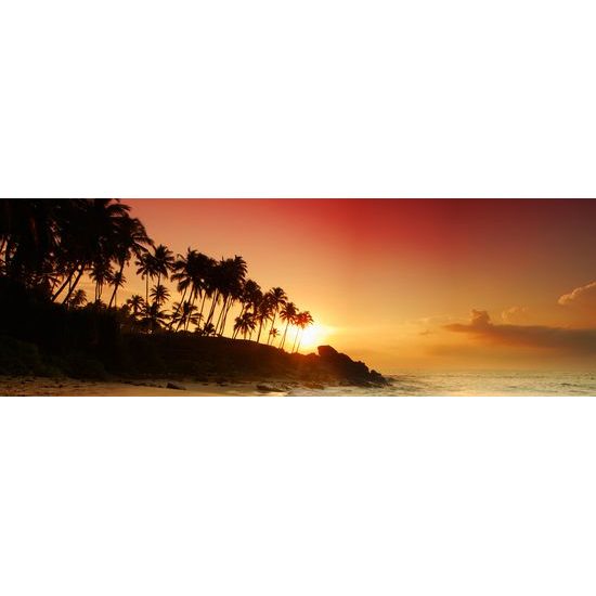 Obraz západ slnka za ostrov