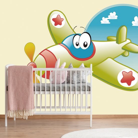 Samolepiaca tapeta veselé lietadielko v oblakoch