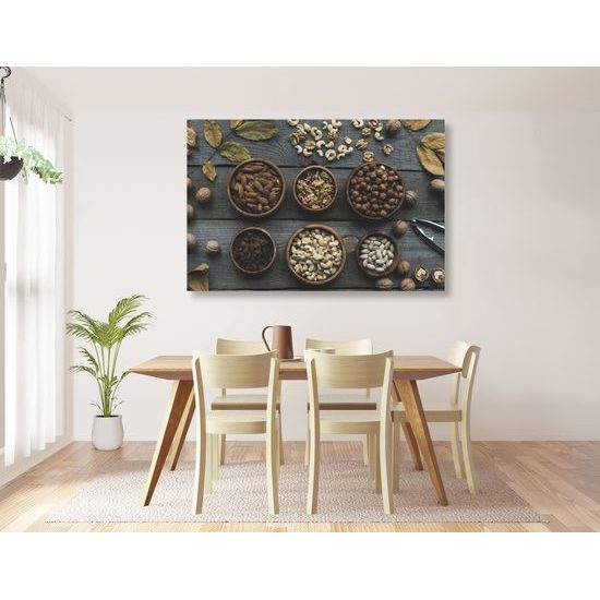 Obraz oriešky v miskách