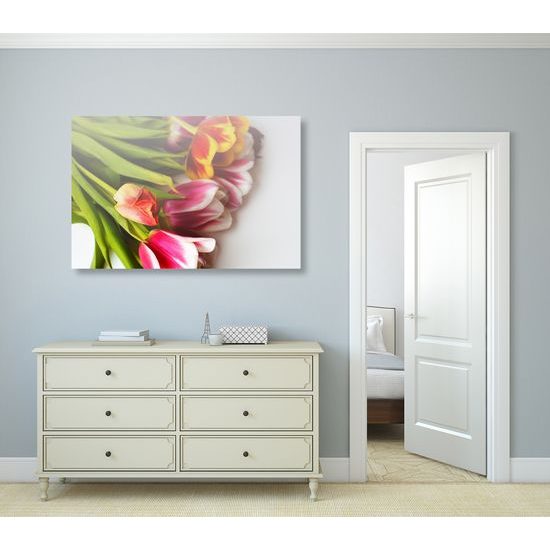 Obraz prekrásne sfarbené tulipány