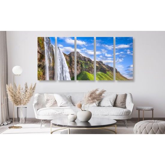 5-dielny obraz prekrásny vodopád