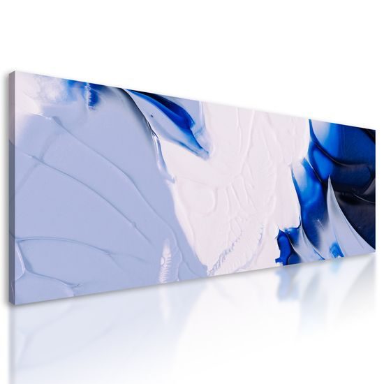 Obraz modro-biele abstraktné umenie