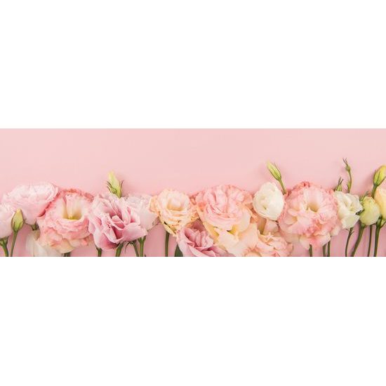Obraz kvitnúce kvety na ružovóm pozadí