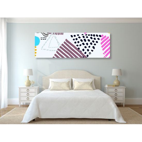 Obraz zaujímavý farebný vzor na bielom pozadí