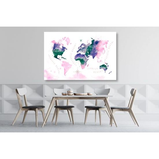 Obraz umelecká mapa sveta