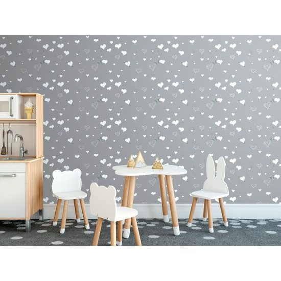 Tapeta malé biele srdiečka