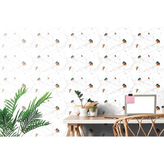 Tapeta malé vtáčiky v hustom lese