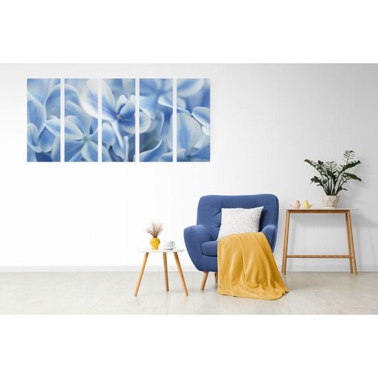 5-dielny obraz belasé kvety hortenzie