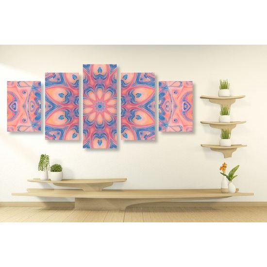 5-dielny obraz jemná mandala