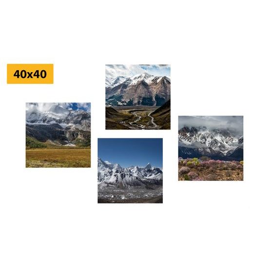 Set obrazov majestátne hory