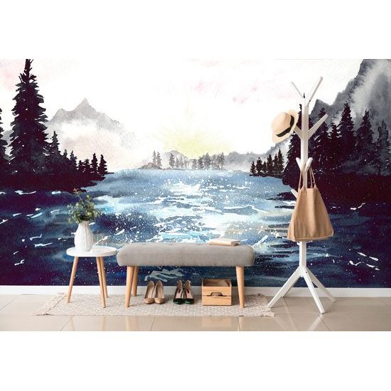 Originálna tapeta maľovaná divoká rieka