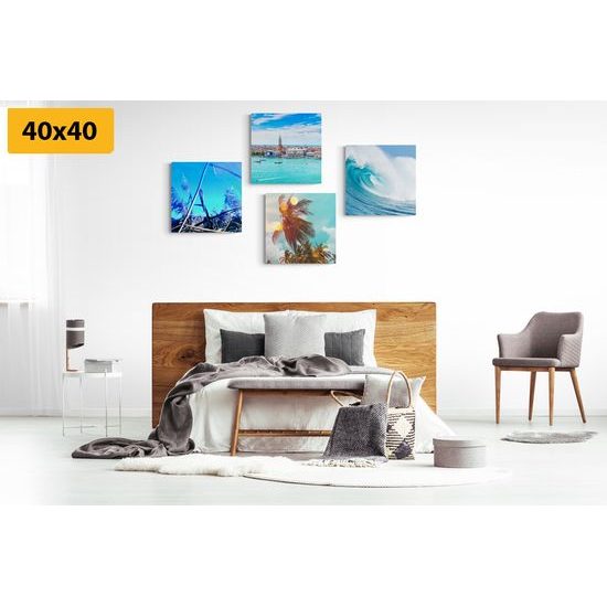 Set obrazov azúrové more