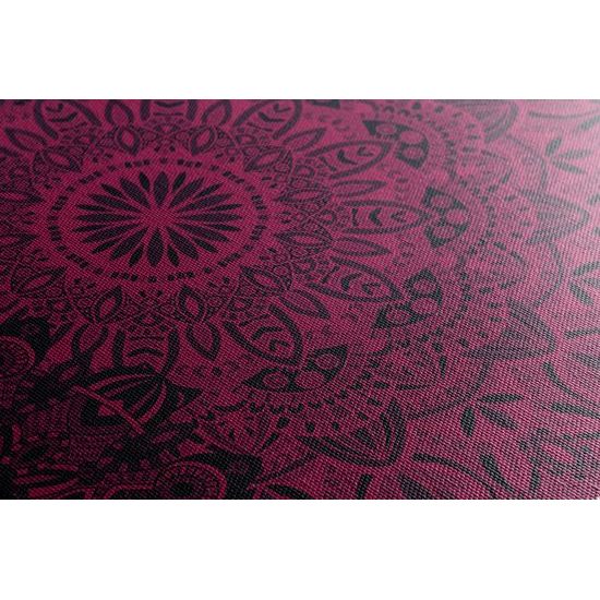 Obraz moderná Mandala v čierno-ružovom prevedení