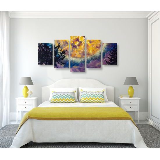 5-dielny obraz magický spln