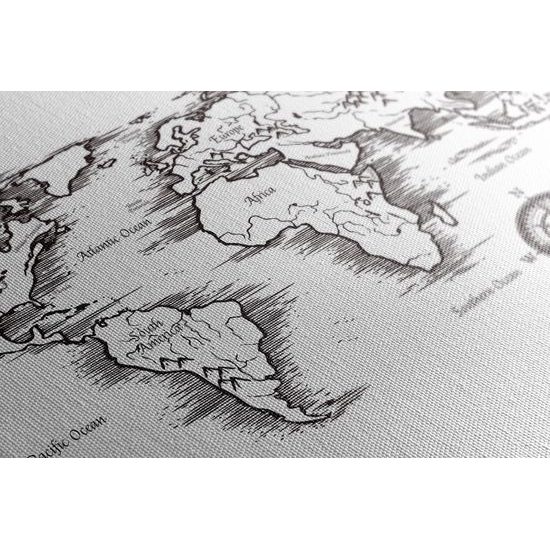 Obraz nádherná mapa v umeleckom prevedení