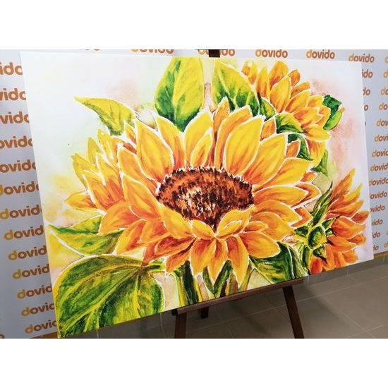 Obraz krásna maľba slnečnice