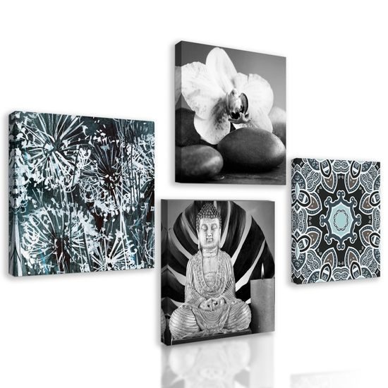 Set obrazov kompozícia Feng Shui prvkov