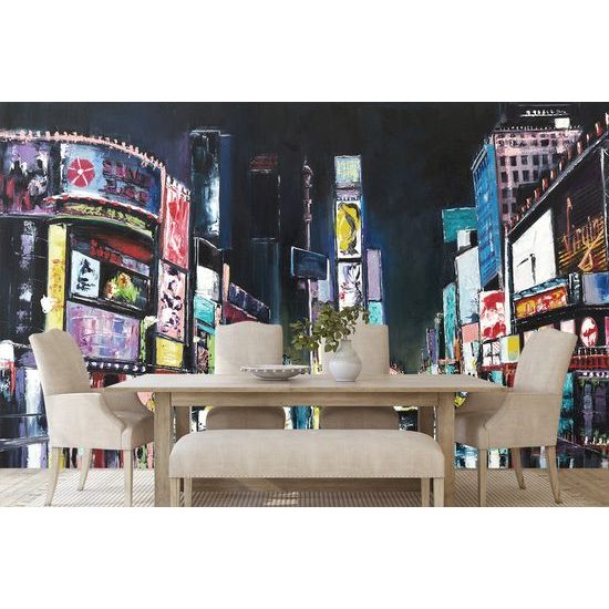 Zaujímavá samolepiaca tapeta rušná ulica New Yorku