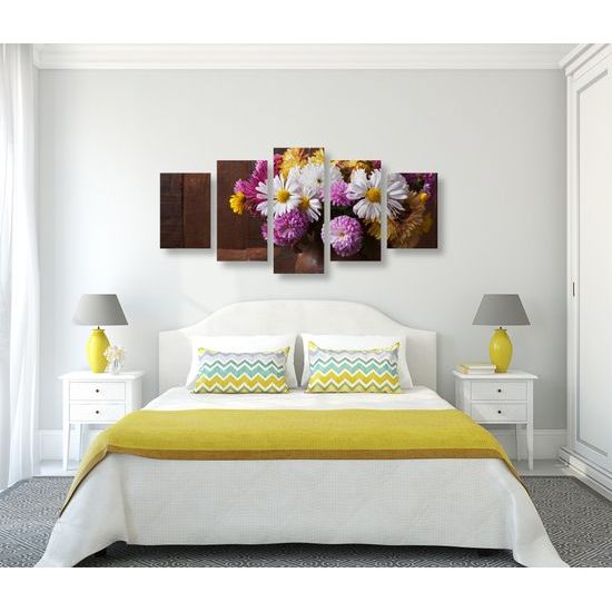 5-dielny obraz romantická kytička