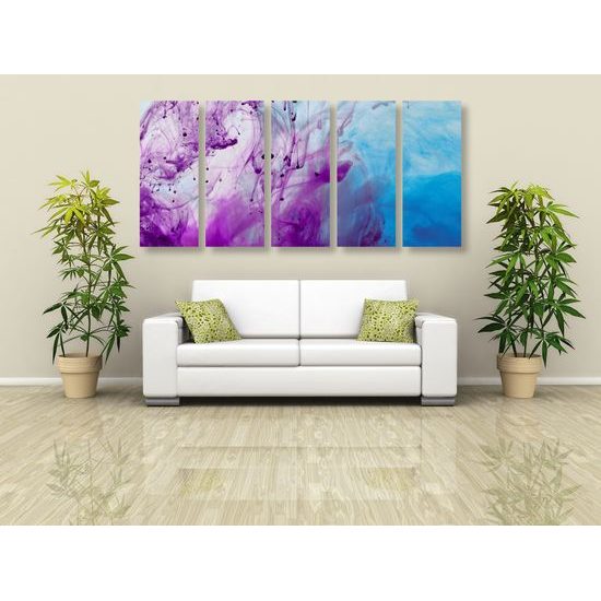 5-dielny obraz farby v abstraktnom prevedení