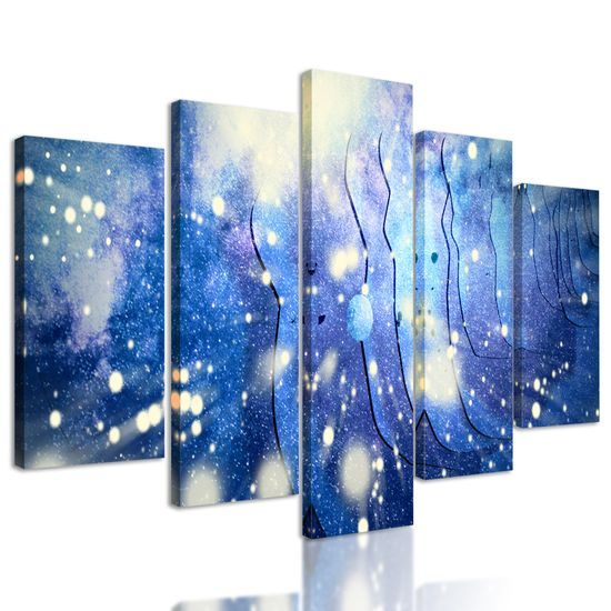 5-dielny obraz abstraktná galaxia