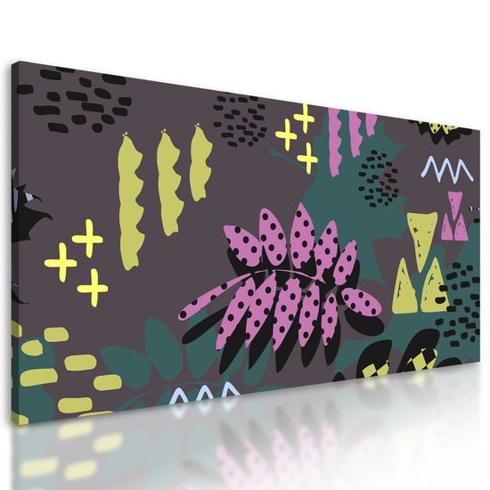 Obraz abstraktné grafické listy