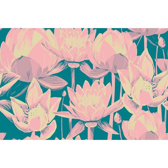 Samolepiaca tapeta jemné ružové lekná