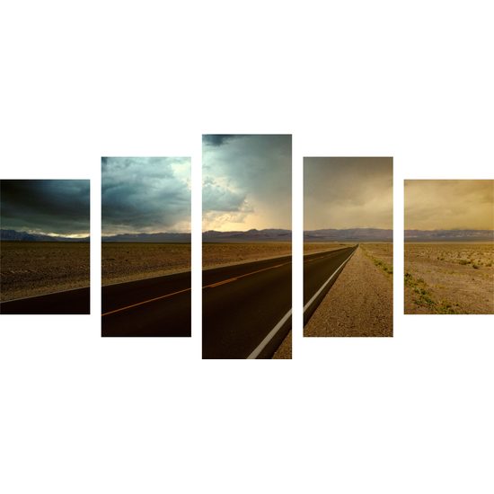 5-dielny obraz nekonečná cesta púšťou