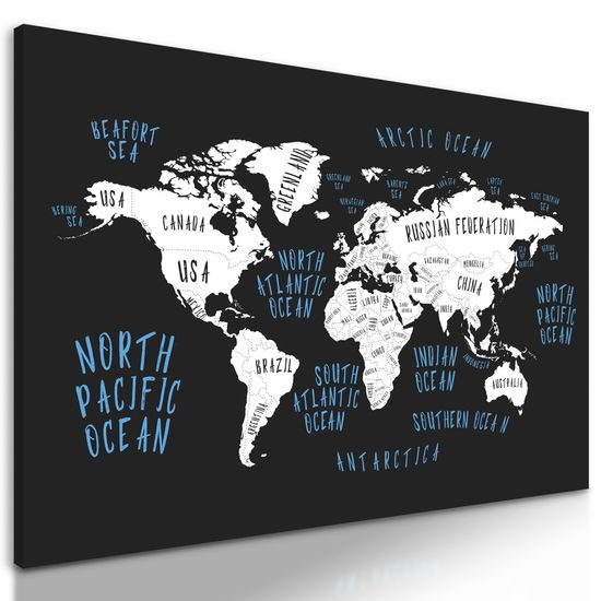 Obraz mapa štátov v modernom prevedení