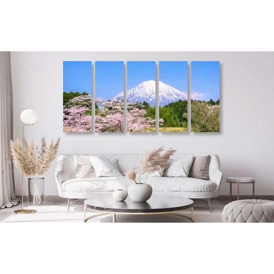 5-dielny obraz Japonská sopka Fuji