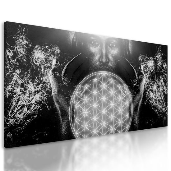 Obraz sila Ježiša v čiernobielom prevedení