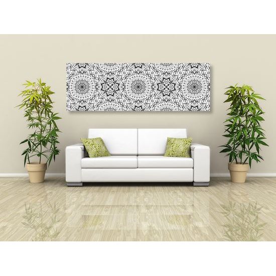 Obraz zaujímavý čiernobiely vzor